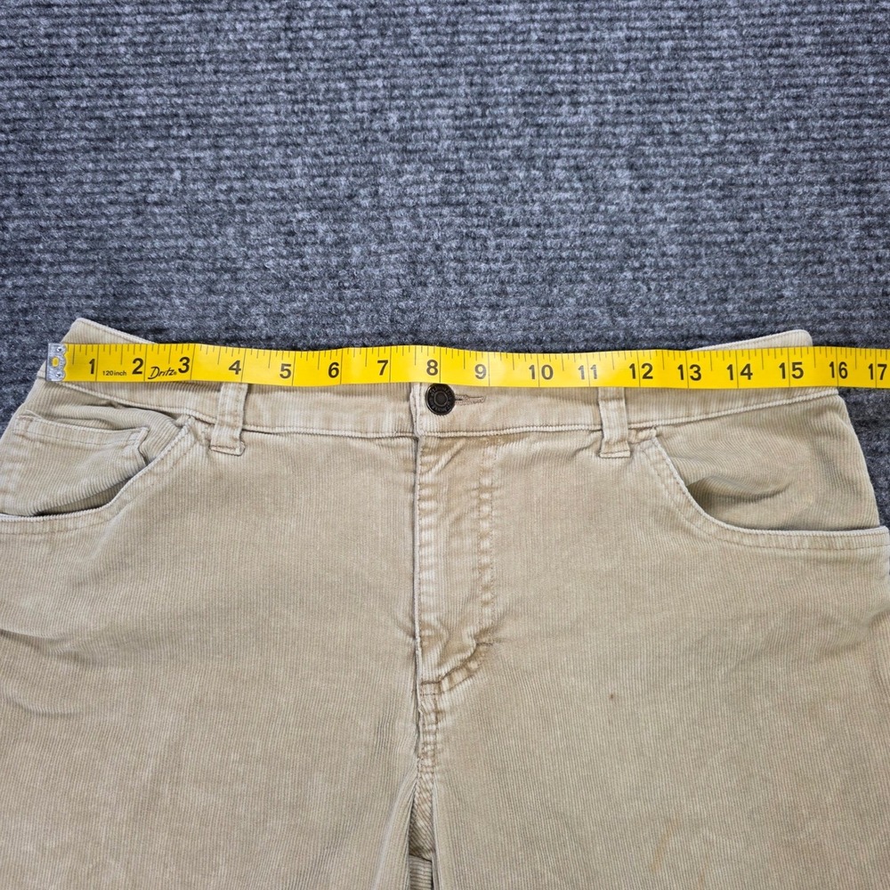 St. John's Bay Corduroy Straight Leg Pants Women's Size 12P Tan Beige Stretch - Picture 6 of 11